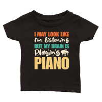 Product My Brain Is Playing PIANO Classic Baby Crewneck T-shirt