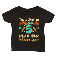 Product This is What an Awesome 5 Year Old Looks Like Classic Baby Crewneck T-shirt