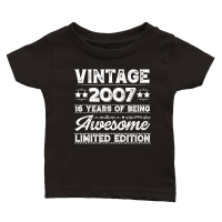 Product Vintage 2007 Being Awesome Limited Edition Birthday Classic Baby Crewneck T-shirt