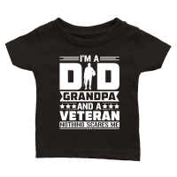 Product I'm a Dad Grandpa And a Veteran Nothing Scares Me Classic Baby Crewneck T-shirt