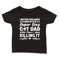 Product Grow Up To Be A Super Sexy Cat Dad Classic Baby Crewneck T-shirt