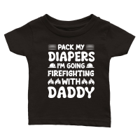 Product I'm Going Firefighting With Daddy Classic Baby Crewneck T-shirt