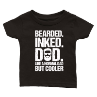 Product Bearded Inked Dad Like A Normal Dad But Cooler Classic Baby Crewneck T-shirt