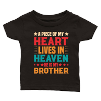 Product A piece of my Heart Lives in Heaven He is my Brother Classic Baby Crewneck T-shirt