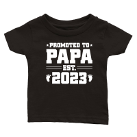 Product Promoted to Papa Est 2023 Classic Baby Crewneck T-shirt
