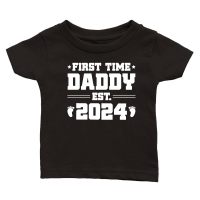 Product First Time Daddy Est 2024 Classic Baby Crewneck T-shirt