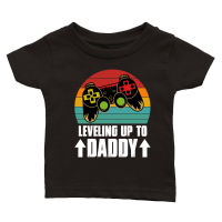 Product Leveling up to Daddy Classic Baby Crewneck T-shirt