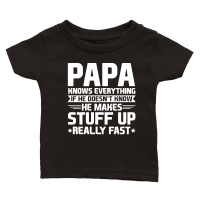 Product Papa Knows Everything Classic Baby Crewneck T-shirt