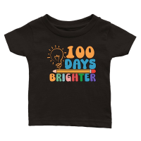 Product 100 Days Brighter Funny School Classic Baby Crewneck T-shirt