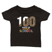 Product Leopard 100 Day Of School Classic Baby Crewneck T-shirt