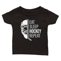Product Eat Sleep Hockey Repeat Ice Hockey Classic Baby Crewneck T-shirt