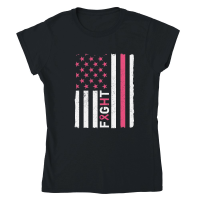 Product USA Flag Breast Cancer Awareness Classic Womens Crewneck T-shirt
