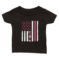 Product USA Flag Breast Cancer Awareness Classic Baby Crewneck T-shirt
