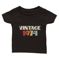 Product Vintage 1974 Birthday Classic Baby Crewneck T-shirt