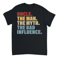 Product Vintage Fun Uncle Man Myth Bad Influence Funny Unisex T-Shirt