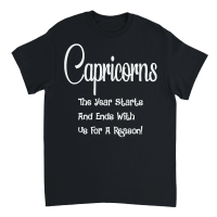 Product Capricorn The Year Starts And Ends Unisex T-Shirt