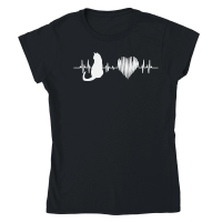 Product Cats Are My Lifeline Cat Heartbeat Classic Womens Crewneck T-shirt