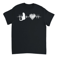 Product Cats Are My Lifeline Cat Heartbeat Unisex T-Shirt