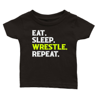 Product Eat Sleep Wrestle Repeat Shirt Wrestling Classic Baby Crewneck T-shirt