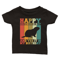 Product Happy Groundhog Day Birthday on 2nd February Retro Vintage T Shirt Classic Baby Crewneck T-shirt