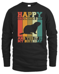 Product Happy Groundhog Day Birthday on 2nd February Retro Vintage T Shirt Unisex Sweatshirt