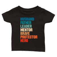 Product Husband Father Leader Funny Fathers Day Classic Baby Crewneck T-shirt