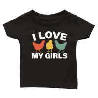 Product I Love My Girls Funny Chicken Classic Baby Crewneck T-shirt
