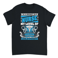 Product I'm a grumpy old Nurse my level of sarcasm depends on your level of stupidity Unisex T-Shirt