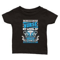 Product I'm a grumpy old Nurse my level of sarcasm depends on your level of stupidity Classic Baby Crewneck T-shirt