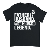 Product Mens Father Husband Meat Smoker Legend Grilling Dad Meat Smoking Unisex T-Shirt