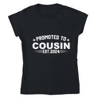 Product Promoted to cousin est.2024 Classic Womens Crewneck T-shirt