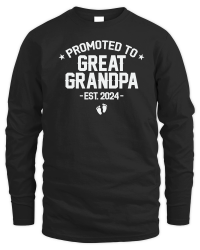 Product Promoted to Great Grandpa 2024 Unisex Sweatshirt