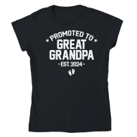 Product Promoted to Great Grandpa 2024 Classic Womens Crewneck T-shirt