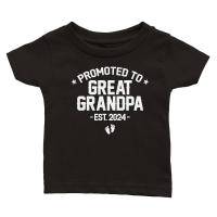 Product Promoted to Great Grandpa 2024 Classic Baby Crewneck T-shirt