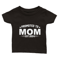 Product Promoted to mom est.2024 Classic Baby Crewneck T-shirt