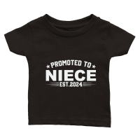 Product Promoted to niece est.2024 Classic Baby Crewneck T-shirt