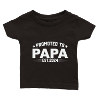 Product Promoted to papa est.2024 Classic Baby Crewneck T-shirt