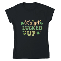 Product Retro St Patrick's Day Lets get Lucke Uup Classic Womens Crewneck T-shirt