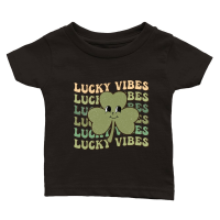 Product Retro St Patrick's Day lucky vibes Classic Baby Crewneck T-shirt