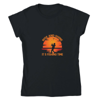 Product Rise And Shine It’s Fishing Time Classic Womens Crewneck T-shirt
