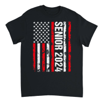 Product Senior 2024 American Flag USA Graduation Unisex T-Shirt