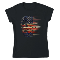 Product Skull flag american Classic Womens Crewneck T-shirt