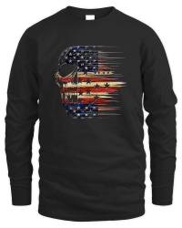 Product Skull flag american Unisex Sweatshirt