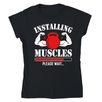 Product Installing Muscles Please Wait 2 Classic Womens Crewneck T-shirt