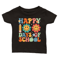 Product Retro Happy 100 Days of School Smiley Classic Baby Crewneck T-shirt