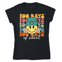 Product Retro 100 Days of School 100th Day Classic Womens Crewneck T-shirt