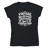 Product Vintage original 1974 quality limited edition aged to perfection Classic Womens Crewneck T-shirt