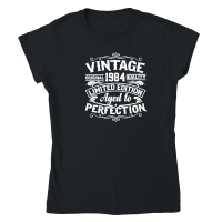 Product Vintage original 1984 quality limited edition aged to perfection Classic Womens Crewneck T-shirt