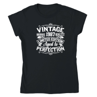 Product Vintage original 1987 quality limited edition aged to perfection Classic Womens Crewneck T-shirt