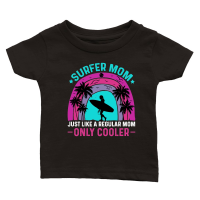 Product Surfer Mom Just Like a Regular Mom Only Cooler Classic Baby Crewneck T-shirt